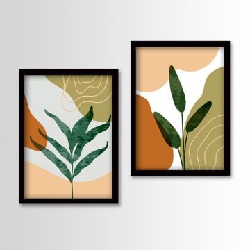 2 Parçalı Siyah Çerçeveli Tablo