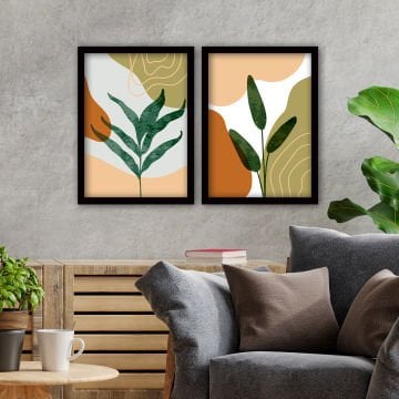 2 Parçalı Siyah Çerçeveli Tablo