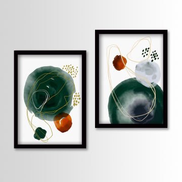 2 Parçalı Siyah Çerçeveli Tablo