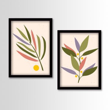 2 Parçalı Siyah Çerçeveli Tablo