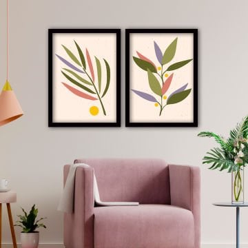 2 Parçalı Siyah Çerçeveli Tablo