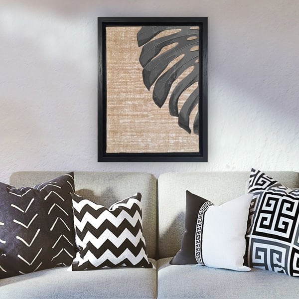 Siyah L Çerçeveli Tablo 96cm x 136cm