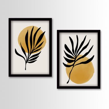 2 Parçalı Siyah Çerçeveli Tablo