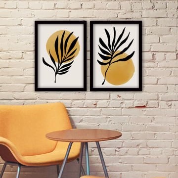 2 Parçalı Siyah Çerçeveli Tablo