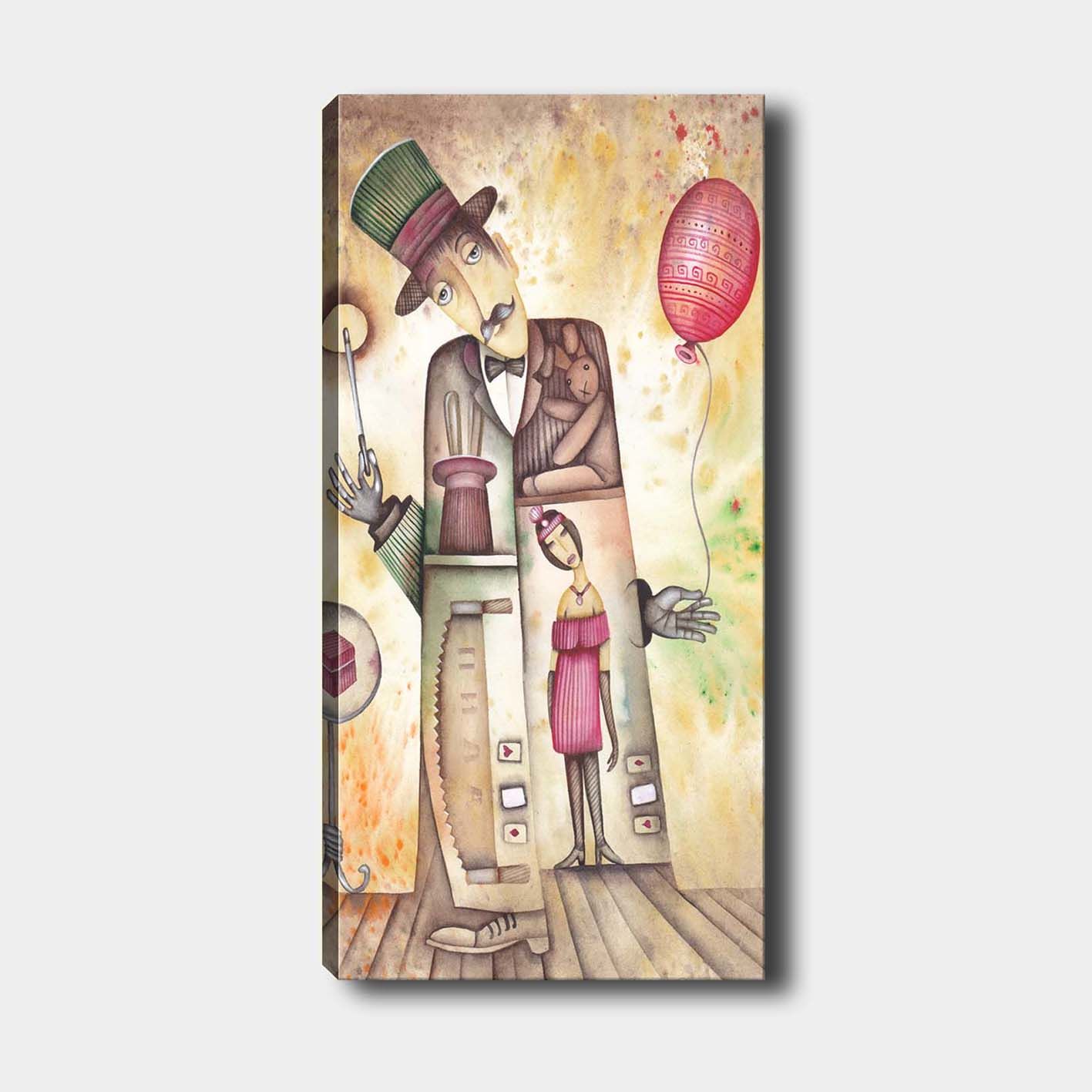 Dikey Kanvas Tablo 30cm x 90cm