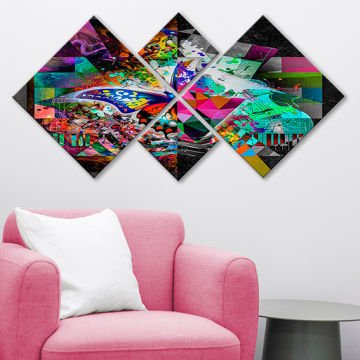 4 Parçalı Mdf Tablo