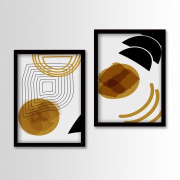 2 Parçalı Siyah Çerçeveli Tablo