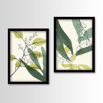 2 Parçalı Siyah Çerçeveli Tablo