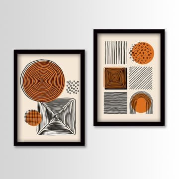 2 Parçalı Siyah Çerçeveli Tablo