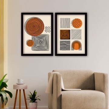 2 Parçalı Siyah Çerçeveli Tablo