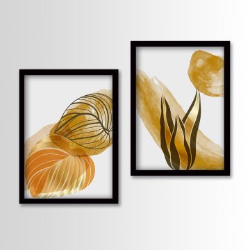 2 Parçalı Siyah Çerçeveli Tablo