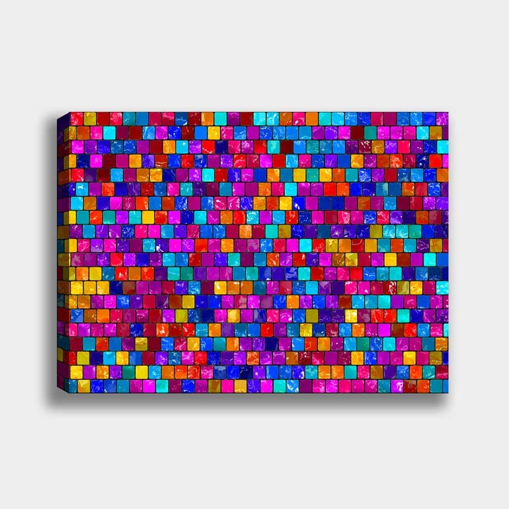 Renkli Soyut Kanvas Tablo 90cm x 130cm