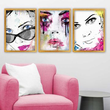 3 Parçalı Çerçeveli Tablo