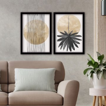 2 Parçalı Siyah Çerçeveli Tablo