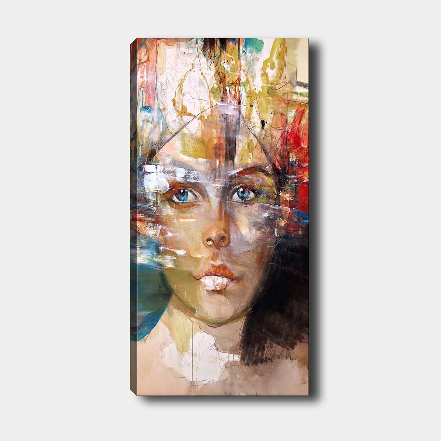 Dikey Kanvas Tablo 30cm x 90cm
