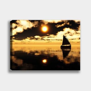 Gün Batımı Manzara Kanvas Tablo 50cm x 70cm