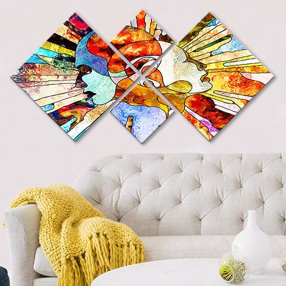 4 Parçalı Mdf Tablo 40cm x 40cm