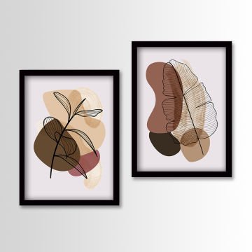 2 Parçalı Siyah Çerçeveli Tablo