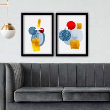 2 Parçalı Siyah Çerçeveli Tablo