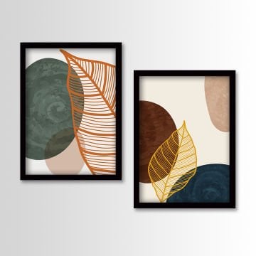 2 Parçalı Siyah Çerçeveli Tablo