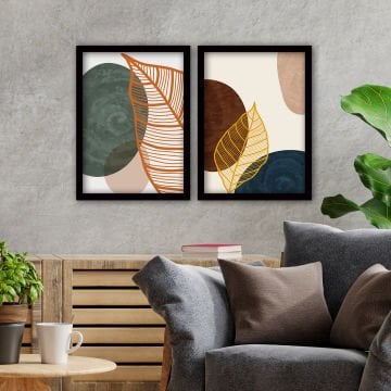 2 Parçalı Siyah Çerçeveli Tablo