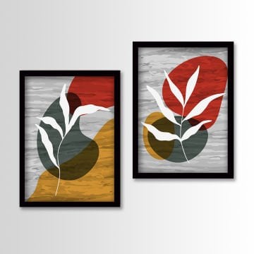 2 Parçalı Siyah Çerçeveli Tablo