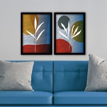 2 Parçalı Siyah Çerçeveli Tablo