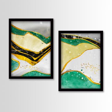 2 Parçalı Siyah Çerçeveli Tablo