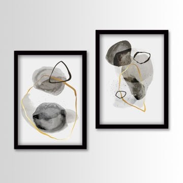 2 Parçalı Siyah Çerçeveli Tablo
