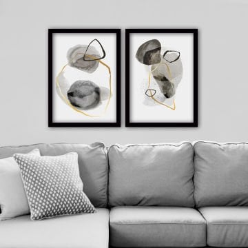 2 Parçalı Siyah Çerçeveli Tablo