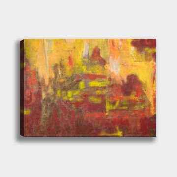 Sarı Soyut Kanvas Tablo 50cm x 70cm