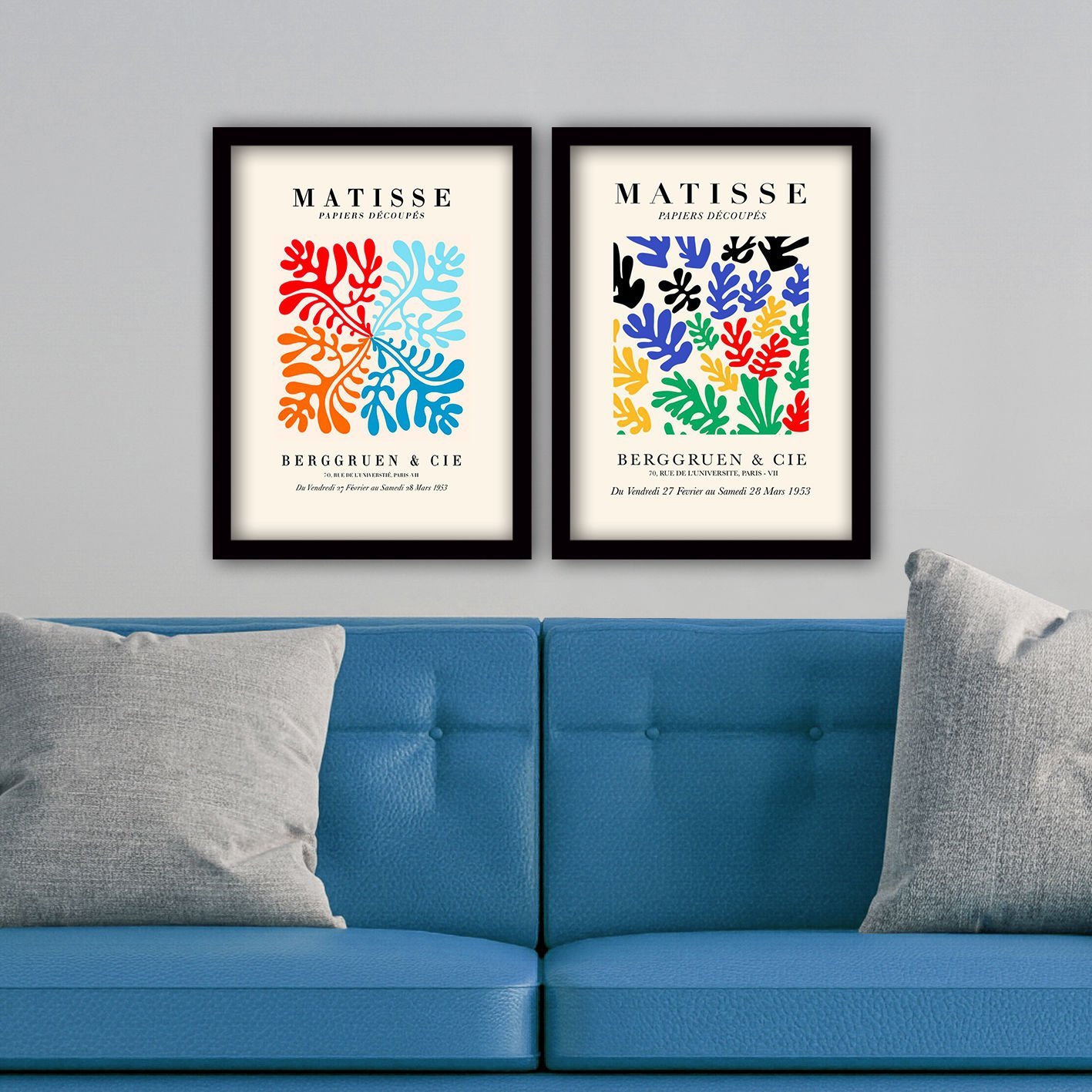 2 Parçalı Siyah Çerçeveli Tablo