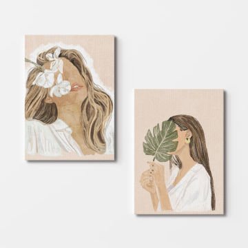 2 Parçalı Kanvas Tablo