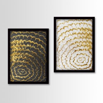 2 Parçalı Siyah Çerçeveli Tablo