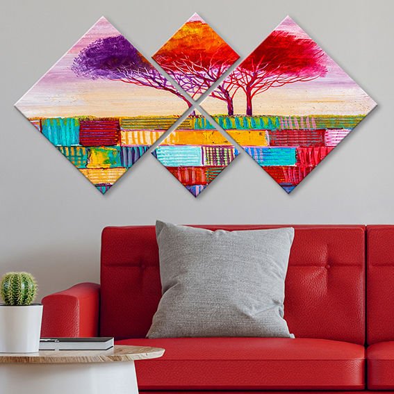 4 Parçalı Mdf Tablo 40cm x 40cm