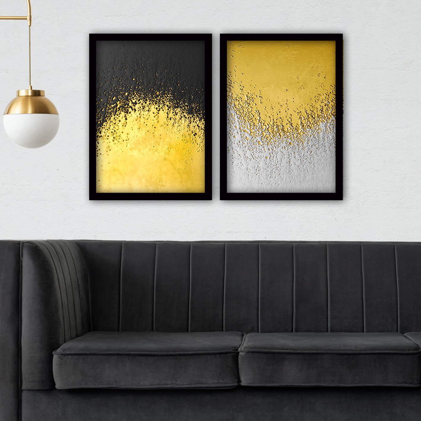 2 Parçalı Siyah Çerçeveli Tablo