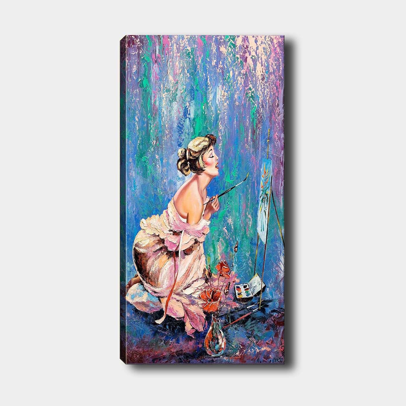 Dikey Kanvas Tablo 60cm x140cm