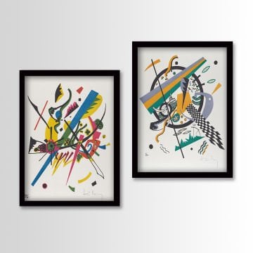 2 Parçalı Siyah Çerçeveli Tablo