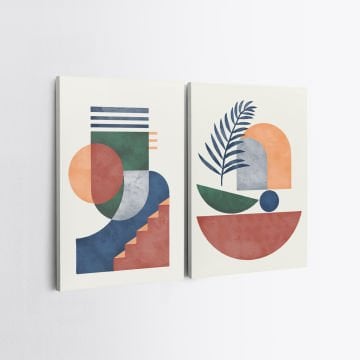 2 Parçalı Kanvas Tablo