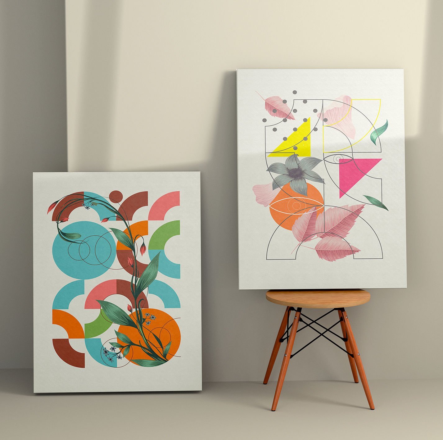 2 Parçalı Kanvas Tablo