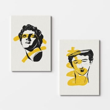 2 Parçalı Kanvas Tablo