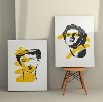 2 Parçalı Kanvas Tablo