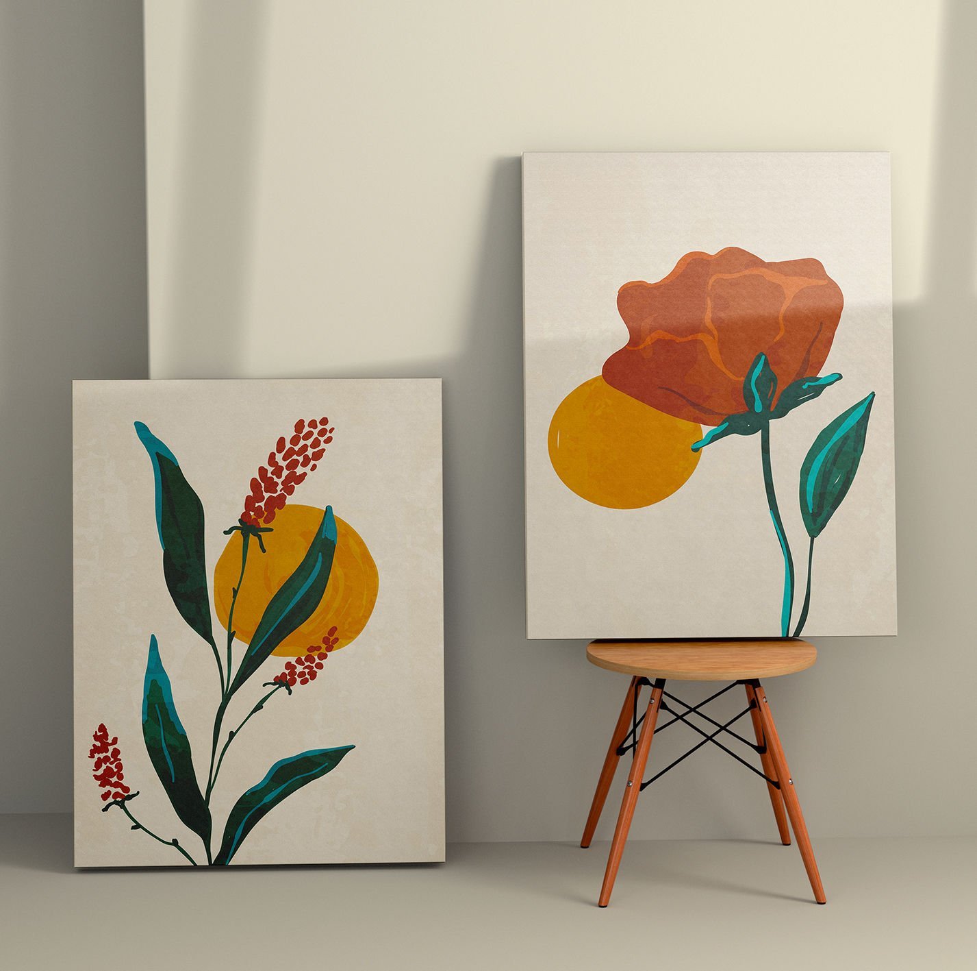 2 Parçalı Kanvas Tablo