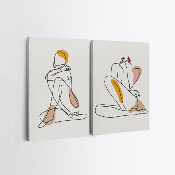 2 Parçalı Kanvas Tablo