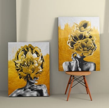 2 Parçalı Kanvas Tablo