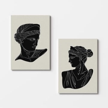 2 Parçalı Kanvas Tablo