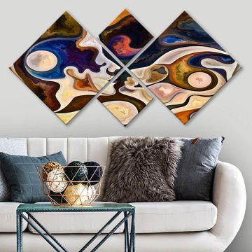 4 Parçalı Mdf Tablo 40cm x 40cm