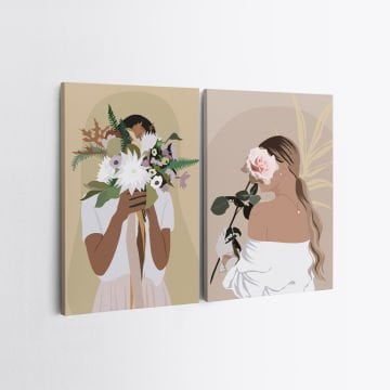 2 Parçalı Kanvas Tablo