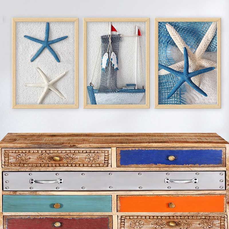 3 Parçalı Çerçeveli Tablo 55cm x 75cm