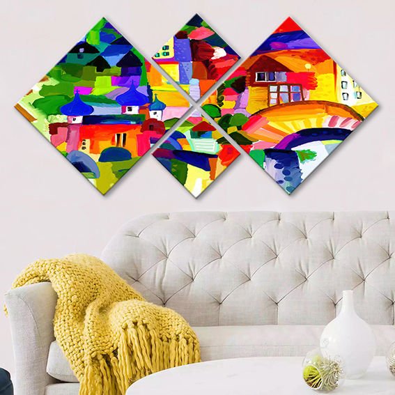 4 Parçalı Mdf Tablo 40cm x 40cm